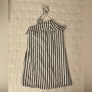 J. Crew navy/white striped halter dress, size S, NWT